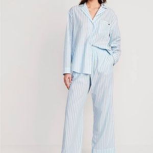 Old navy striped pajama set size medium NWT